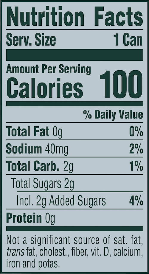 Oasis Cherry 12oz nutrition facts
