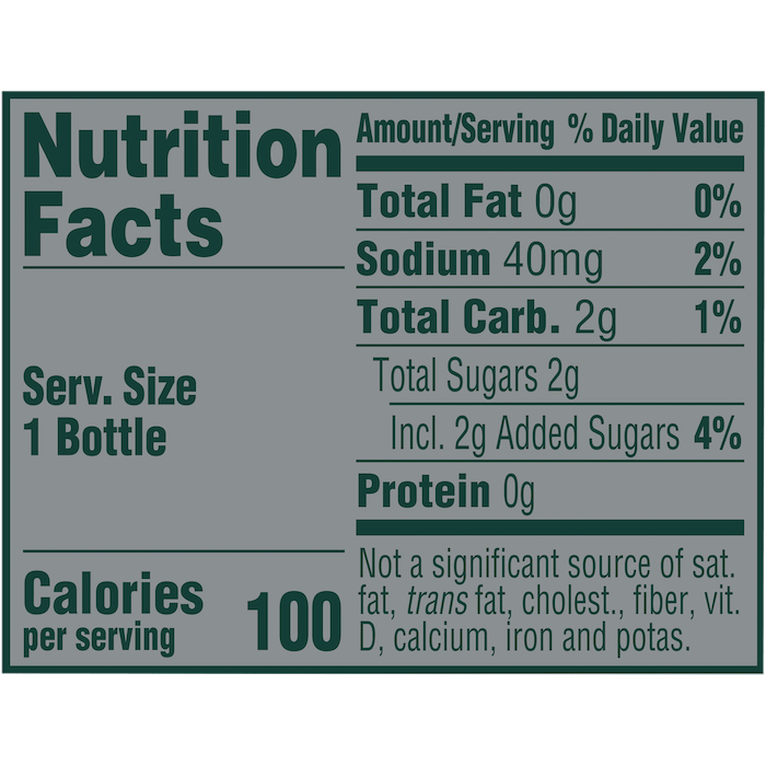 Strawberry Guava Glass Bottle 12oz nutrition facts