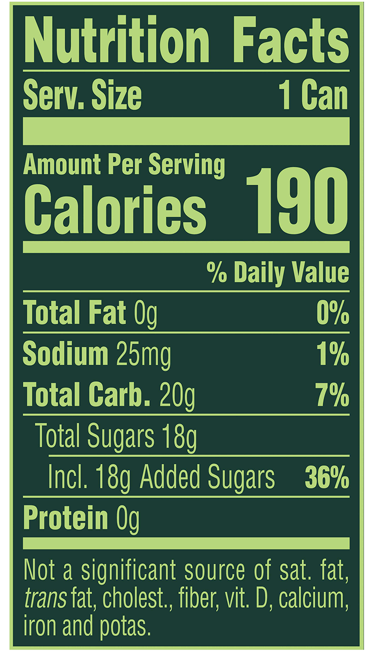 Prickly Pear 12oz  nutrition facts