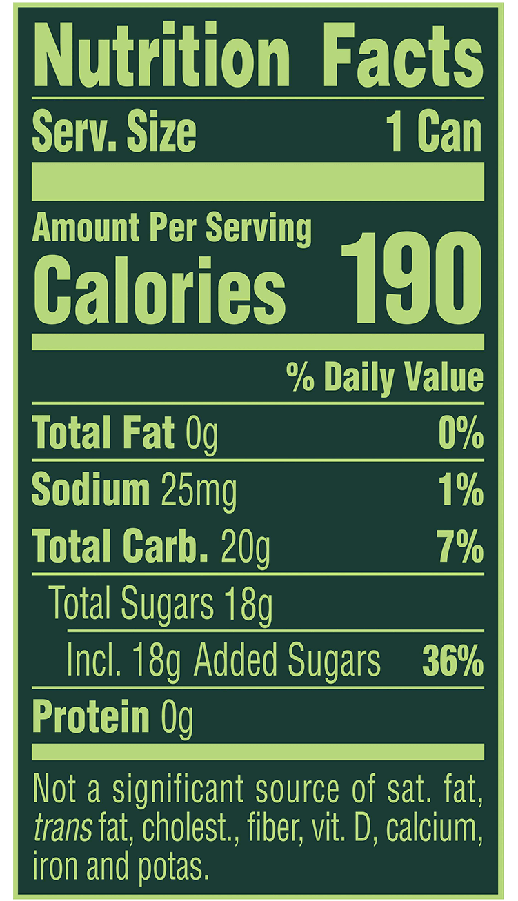 Strawberry Hibiscus 12oz nutrition facts