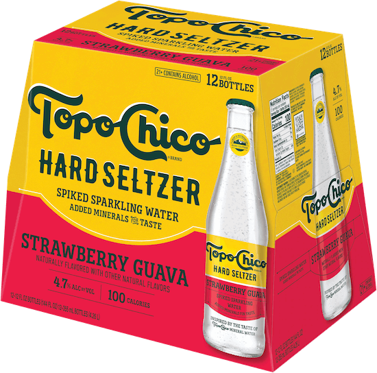 Strawberry Guava Hard Seltzer Glass Bottles Pack